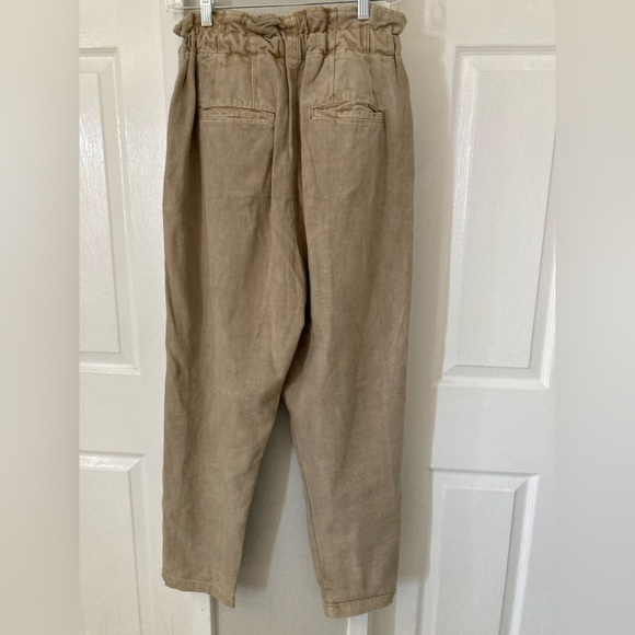 free people  margate pleated paperbag trouser in  swirl, size PS - Picture 9 of 10